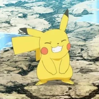 ⚡️ Pikachu Pokemon cartoni animati, Pokémon, Pikachu, anime, sorridente telegram sticker