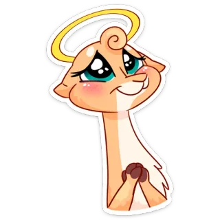 😇 suricato, animal, auréola, desenho animado, fofo, adesivo telegram sticker