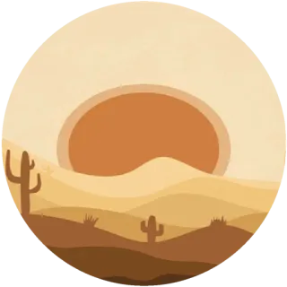 🌸 пустыня, кактус, солнце, пейзаж, природа, на улице, юго-запад, вид telegram sticker