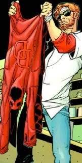 🕶 Daredevil Daredevil, superhero, comics, red suit, vigilante telegram sticker