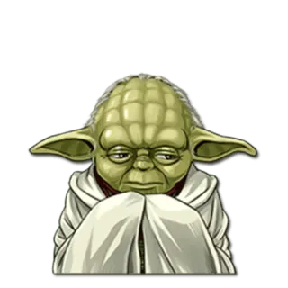 😒 Yoda Star Wars Yoda, Star Wars, Jedi, Pegatina, Dibujo animado, Personaje whatsapp sticker