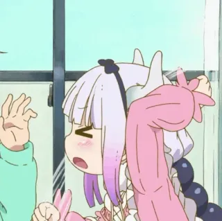 ☁️ Kanna Kamui Miss Kobayashi's Dragon Maid Anime, Kanna, Kanna Kamui, Smok, Słodkie telegram sticker