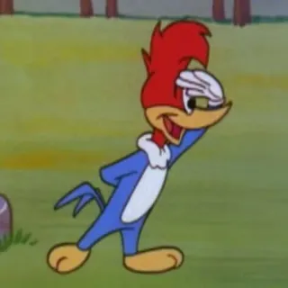 😃 Woody Woodpecker 만화, 우디 우드페커, 웃긴, 고전, 애니메이션 telegram sticker