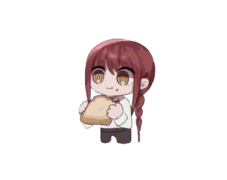 🥪 Makima Chainsaw Man Makima, Chainsaw Man, anime, manga, cartoon, bread telegram sticker