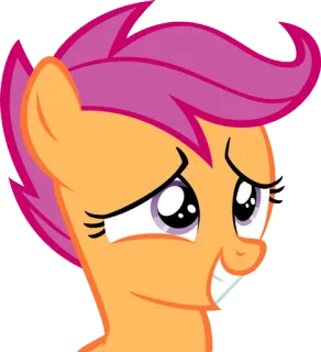🙄 Scootaloo My Little Pony Пони, Мультфильм, Животное, Анимация, Милый, Персонаж, My Little Pony telegram sticker