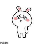 ๐ bunny, sad, cute, crying, animal, cartoon telegram sticker
