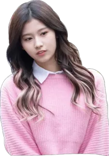 🌚 donna, ritratto, rosa, moda, capelli, ragazza, carina telegram sticker