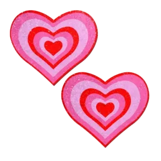 💗 하트, 스티커, 사랑, 핑크, 빨간색 telegram sticker
