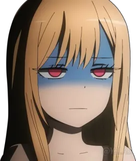 😰 Anime, Mädchen, Gesicht, Ausdruck, Cartoon telegram sticker