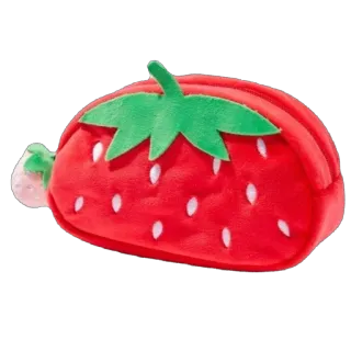 🫥 strawberry, fruit, red, green, nature, food, sweet telegram sticker