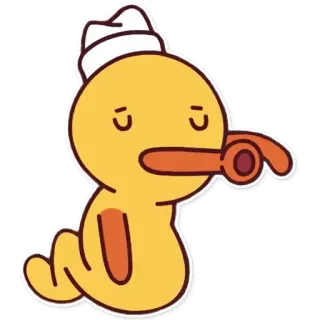 😌 утка, мультфильм, моряк, животное telegram sticker