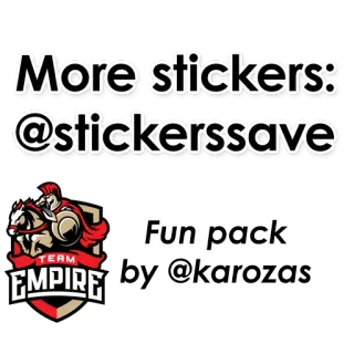 © More stickers: @stickerssave Fun pack by @karozas стикеры, набор веселья, team empire, karozas telegram sticker