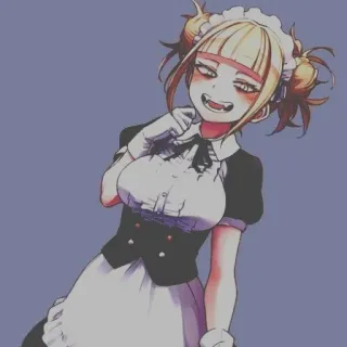 😁 Himiko Toga My Hero Academia anime, maid, toga, himiko toga, villain, my hero academia telegram sticker
