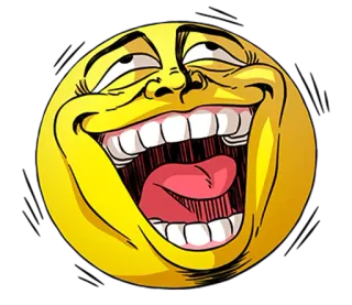 👀 meme, cười, vui, emoji, biểu cảm, trollface telegram sticker