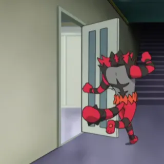 🏃‍♂ Incineroar Pokemon Incineroar, pokemon, anime, cartoon, door telegram sticker