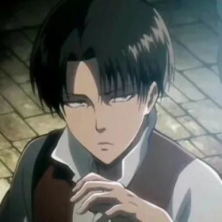 ⚔ Levi Ackerman Attack on Titan Anime, Soldado, Sério, AOT, Personagem whatsapp sticker