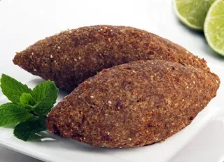 👽 Kibbeh, Essen, Orientalische Küche, Fleisch, Vorspeise, Limette, Minze telegram sticker