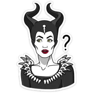 ❓ Maleficent Disney, Bösewicht, Magie, Cartoon, Hörner telegram sticker