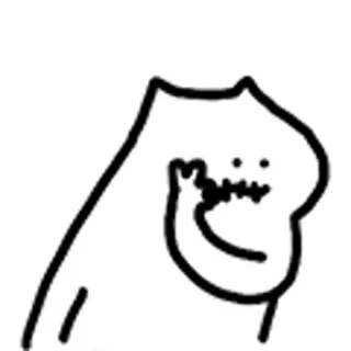 😺 Cartoon, Geste, Unverschämt, Mittelfinger telegram sticker