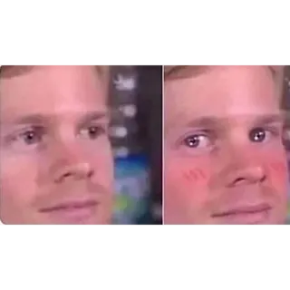 😣 Meme, errötend, ungeschickt, nervös telegram sticker