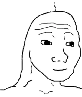 😦 Wojak meme, sad, face, wojak, internet, expression, emotional telegram sticker