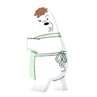 🐼 Ice Bear We Bare Bears desenho animado, urso, urso polar, We Bare Bears, personagem, animado telegram sticker