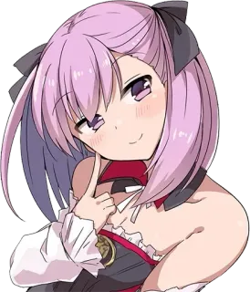 😏 anime, girl, cute, manga, purple hair telegram sticker