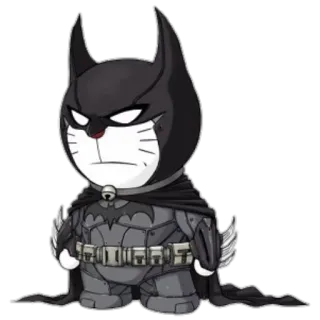 🔦 Batman Batman, Superheld, Cartoon, Katze, Cosplay, Lustig, Parodie whatsapp sticker