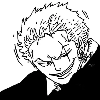 🏴‍☠️ Roronoa Zoro One Piece ロロノア・ゾロ, ワンピース, アニメ, 漫画, キャラクター whatsapp sticker