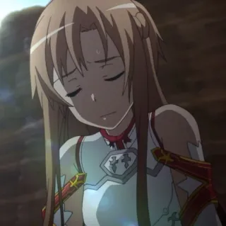 😞 Asuna Yuuki Sword Art Online Anime, Dziewczyna, Smutna, Sword Art Online, Asuna, Yuuki telegram sticker