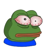 😪 Pepe the Frog Pepe, Grenouille, Mème, Mème Internet, Expression, Dessin animé telegram sticker