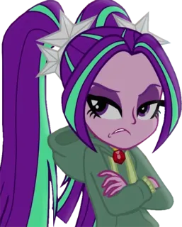 😒 Aria Blaze My Little Pony: Equestria Girls Aria Blaze, Equestria Girls, My Little Pony, Dibujos animados, Animación telegram sticker