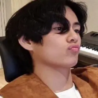 🐯 K-pop, penyanyi, idola, wajah, V, BTS telegram sticker
