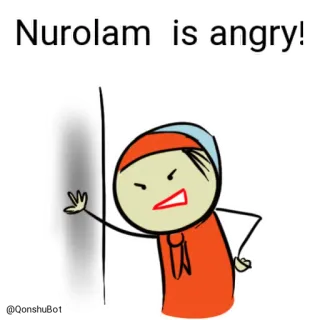 😡 Nurolam is angry! bravo, desenho animado, expressão, emoção, frustrado whatsapp sticker