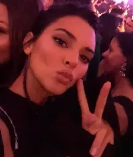 🌟 person, selfie, peace sign, party, woman telegram sticker