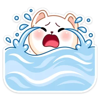 😭 плачущий, грустный, слезы, животное, мультфильм, расстроенный telegram sticker