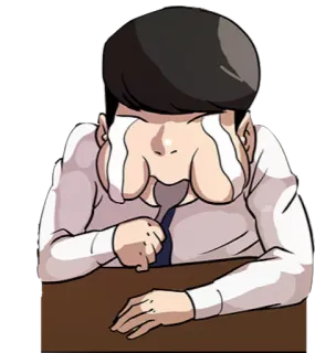 😭 pleurer, anime, triste, manga, larmes telegram sticker