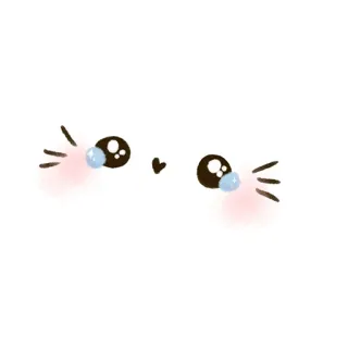 😢 ojos, lindo, kawaii, emoji, sticker, cara, anime telegram sticker