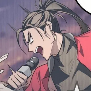 💥 homem, cantor, microfone, concerto, performance, música telegram sticker