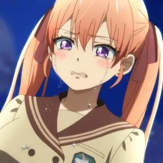 😭 anime, dziewczyna, płacz, smutny, łzy, emocjonalny telegram sticker