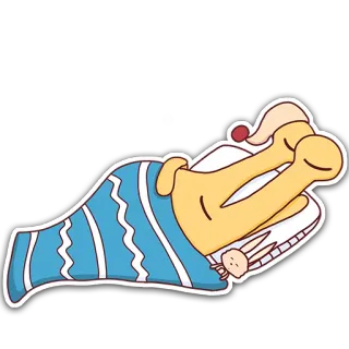 💤 caracol, dormindo, desenho animado, cama, travesseiro, touca de dormir telegram sticker