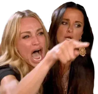 😭 Meme, Chat, Femmes, Pointer, Crier telegram sticker