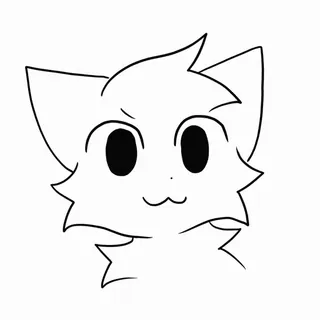 👅 cat, animal, cute, cartoon, drawing, simple, pet telegram sticker