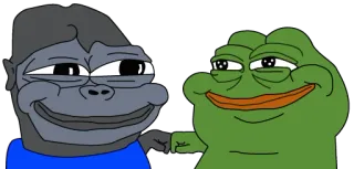 🤜 pepe, sapo, gorila, meme, cultura da internet, emoticons telegram sticker