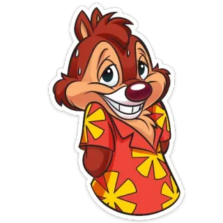 😅 Chip cartoon, chipmunk, disney, character telegram sticker