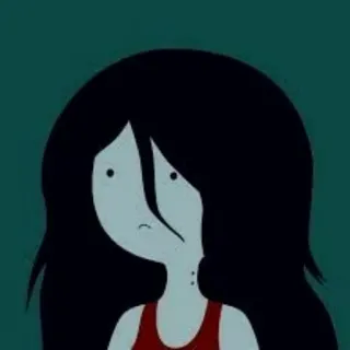🖤 Marceline Adventure Time мультфильм, вампир, Марселин, Время приключений, мультик telegram sticker