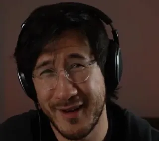 😵 Markiplier Markiplier, Youtuber, Lunettes, Casque, Portrait telegram sticker