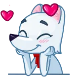 🥰 dog, animal, cute, love, heart, cartoon telegram sticker
