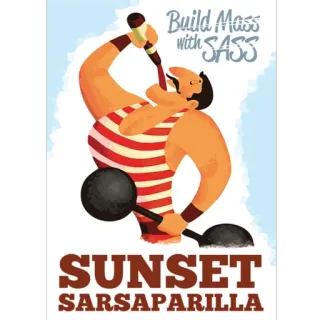 🍾 Build Mass
with SASS
SUNSET
SARSAPARILLA vintage, circus, weightlifting, beverage, retro, strongman telegram sticker