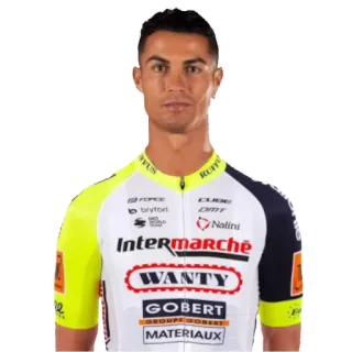 ⚽️ Cristiano Ronaldo Intermarché Cristiano Ronaldo, Atleta, Calciatore, Giocatore di calcio, Intermarché telegram sticker